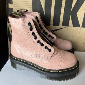 NEW Dr. Martens Sinclair Boots Women Sz 6 Coral Pink Jadon Platform Zip Lace Up